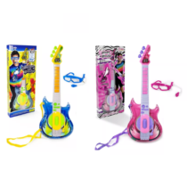 Brinquedo Guitarra LED + Oculos + Microfone Conecta Celular Mega Compras