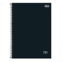 Caderno Tilibra Universitário Capa Dura 80 Folhas Zip Preto