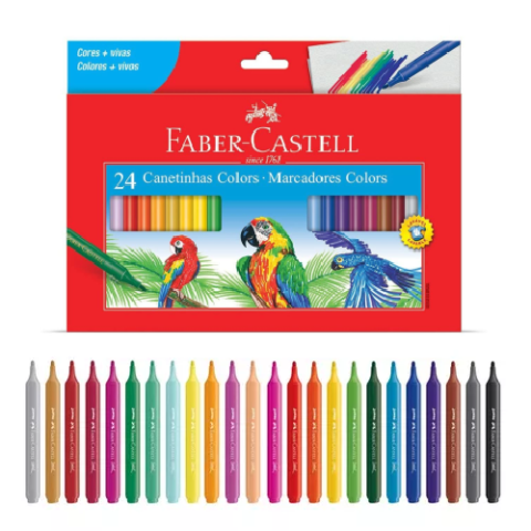 Canetinha Hidrográfica Faber-Castell 24 Cores
