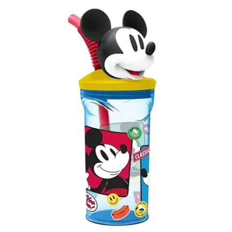 Copo Disney com Canudo 3D Mickey 360ml