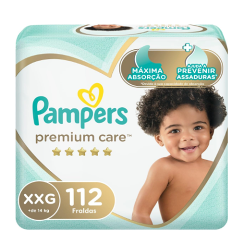 Fralda Pampers Premium Care XXG 112 Unidades