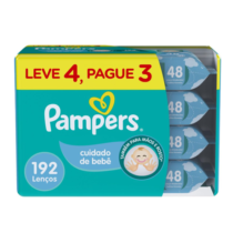 Pampers Lenços Umedecidos Cuidado de Bebê 192 Unidades