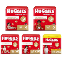 Huggies Fralda Supreme Care M/G/XG/XXG/XXXG