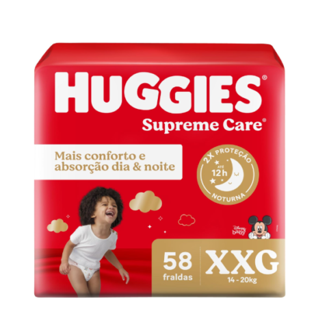 Huggies Fralda Supreme Care XXG 58 Unidades