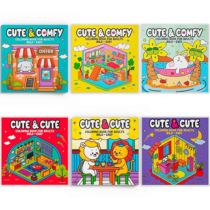 Kit 6 Livros de Colorir Coleção Coloring Book for Adults Bold Easy