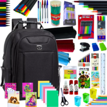Kit Escolar Completo 45 Itens + Mochila Cabo De Aço Notebook