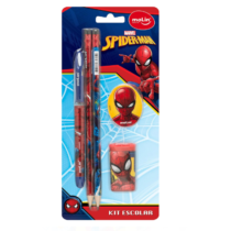 Kit Escolar Spiderman Blister 5 Itens Molin