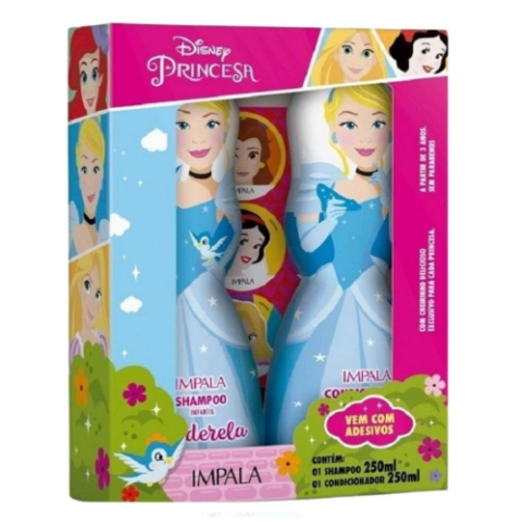 Kit Princesas Cinderela Shampoo + Condicionador Impala 250ml