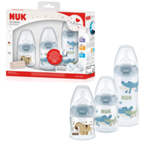 NUK Kit 3 Mamadeiras Starter Azul 90/150/300ml First Choice NUK Kit 3 Mamadeiras Starter Azul 90/150/300ml First Choice