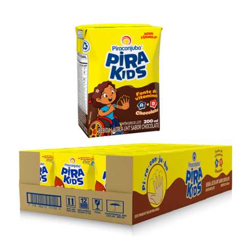 Pack 27 Unidades Achocolatado Piracanjuba Pirakids 200ml