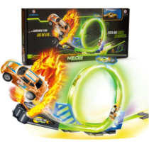 Pista Carrinho Speedster Neon Looping Com Luz LED Brilha No Escuro Polibrinq
