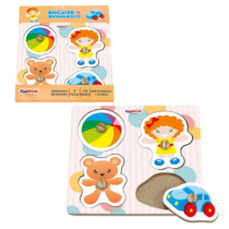 Quebra Cabeça Encaixe 5 Peças em Madeira Ciabrink