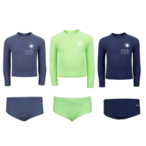 Conjunto Infantil Oxer Camiseta Manga Longa + Sunga com Proteção UV