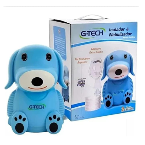 G-Tech Inalador Nebulizador Nebdog Azul Bivolt