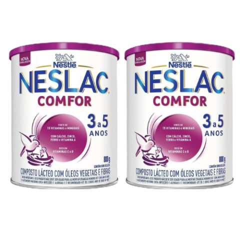 2 Latas Neslac Comfor 800g