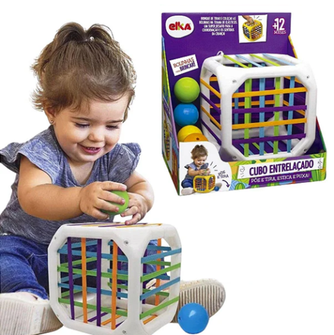 Brinquedo Didatico Cubo Entrelaçado Elka