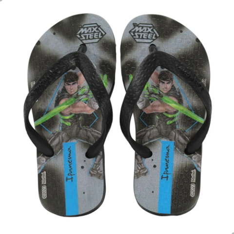 Chinelo de Dedo Ipanema Kids Max Steel Preto