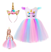 Fantasia Infantil Unicornio Luxo Completa para Meninas