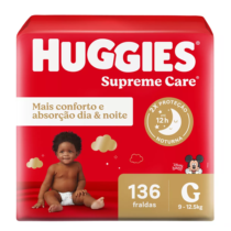 Fralda Huggies Supreme Care G 136 Unidades