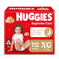 Fralda Huggies Supreme Care XG 112 Unidades