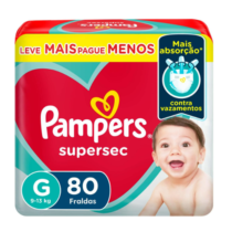 Fralda Pampers Supersec G 80 Unidades