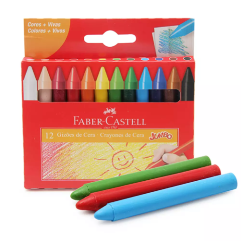 Gizão de Cera Faber-Castell 12 Cores
