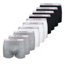 Kit 10 Cuecas Boxers Infantil Box Algodão Cotton Conforto