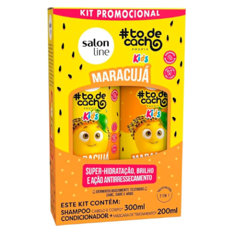 Kit Salon Line Kids Shampoo + Condicionador #todecacho Maracuja
