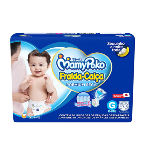 MamyPoko Fralda-Calça Premium Seca G 50 Unidades