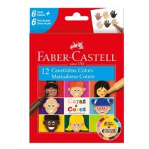 Canetinha Faber-Castell Caras & Cores 6 Cores + 6 Tons de Pele