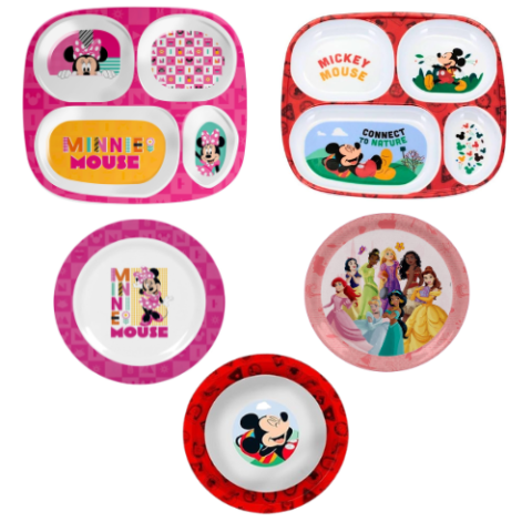 Seleção Pratos em Melanine Linha Disney Tuut