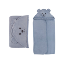 Toalha De Banho Teka Kids Com Capuz Urso Azul