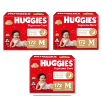 3 Pacotes Huggies Fralda Supreme Care M 172 Unidades
