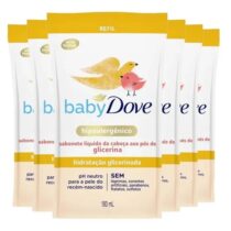 Baby Dove 6 Unidades Refil Sabonete Líquido Hidratação Glicerinada 180ml
