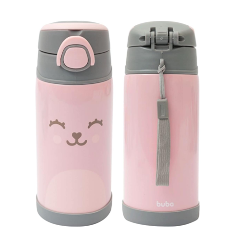 Buba Garrafa Termica Parede Dupla 400ml Gumy Rosa