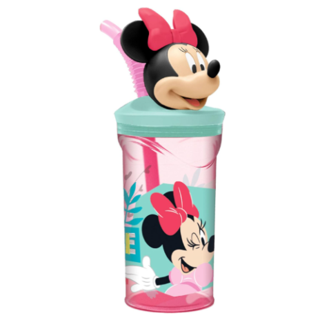 Copo Minnie Disney com Canudo 3D Tuut 360ml