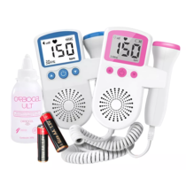 Kit Doppler Fetal Sonar para Ouvir Batimentos Bebê + Pilhas + Gel