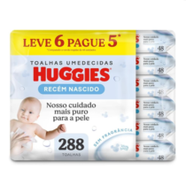 Kit Lenços Umedecidos Huggies Recém Nascido 288 Lencinhos