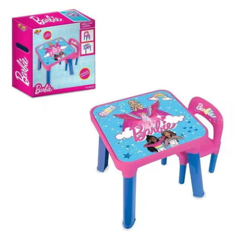 Mesa com Cadeira para Atividades Barbie Fun