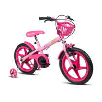 Bicicleta Infantil Aro 16 Verden Fofys com cestinha e rodinhas