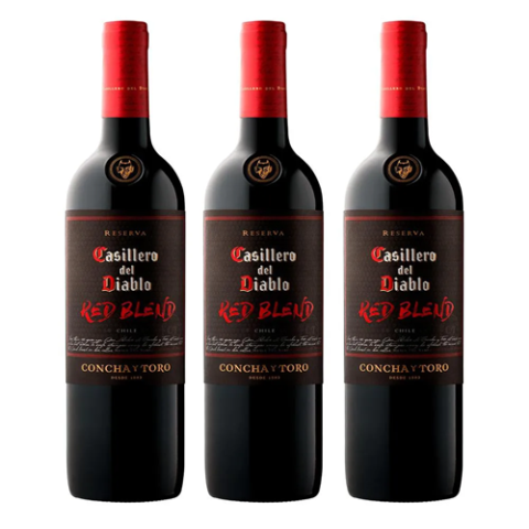 3 Unidades Concha y Toro Casillero Del Diablo Red Blend 750ml