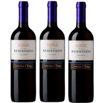 3 Unidades Concha y Toro Reservado Malbec 750ml