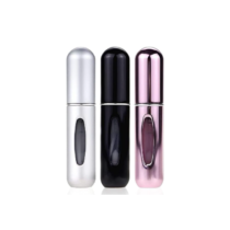 3 Unidades de Mini Frasco Portátil de Perfume Recarregável com Borrifador Spray
