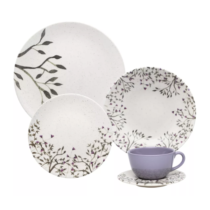 Aparelho De Jantar E Chá 20 Peças Oxford Unni Lilac