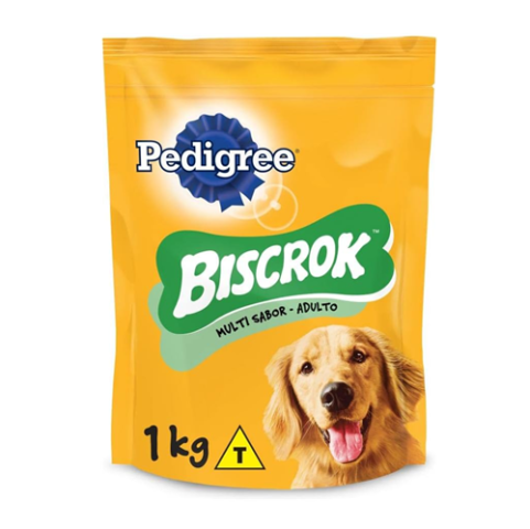 Biscoito Pedigree Biscrok Para Cães Adultos Raças Grandes 1Kg