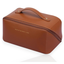 Bolsa Necessaire Feminina Organizador Maquiagem Grande Marrom