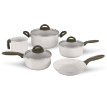 Brinox Jogo de Panelas 5 Peças Ceramic Life Suprema Vanilla