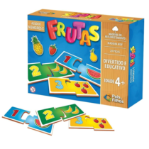 Brinquedo Educativo Madeira Associe Números E Frutas