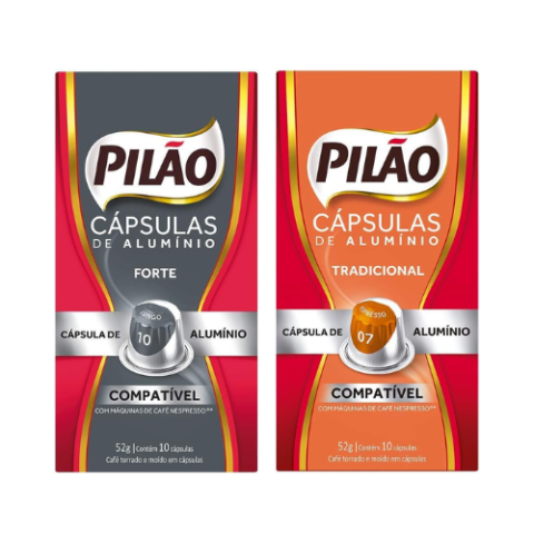 Café Pilão Cápsula Forte ou Tradicional 10 unidades