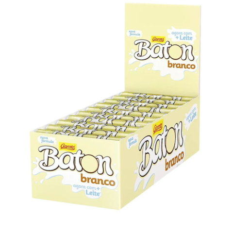Chocolate Baton Branco 30 unidades 16g Garoto